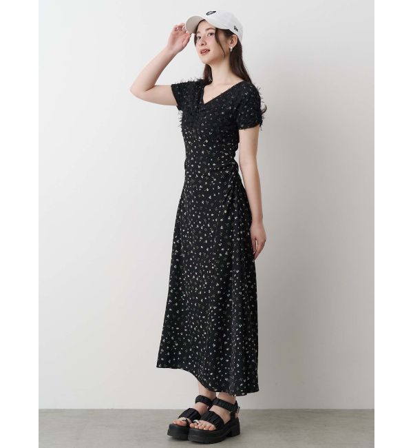 CALNAMUR「TULLE LAYERED FLOWER OP/チュールレイヤードフラワーワンピース」|ワンピース|