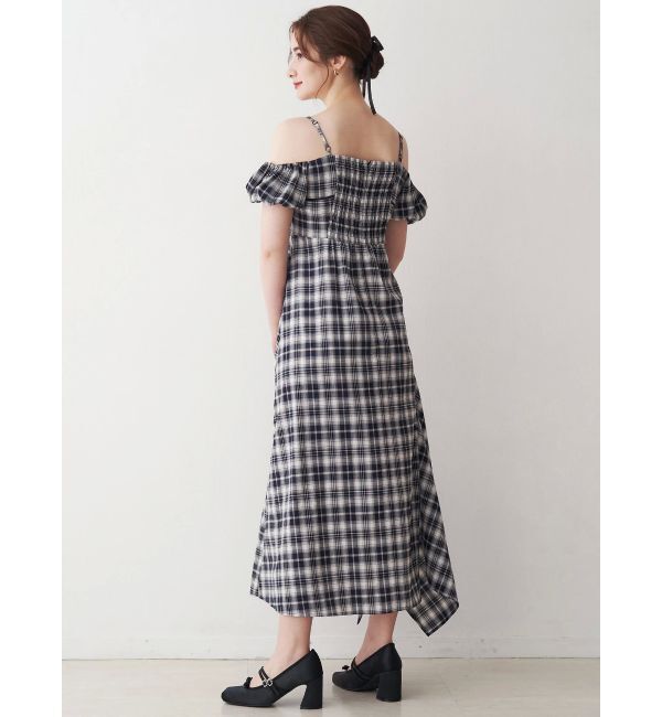 CALNAMUR「２ＷＡＹチェックロングワンピース」|ワンピース|