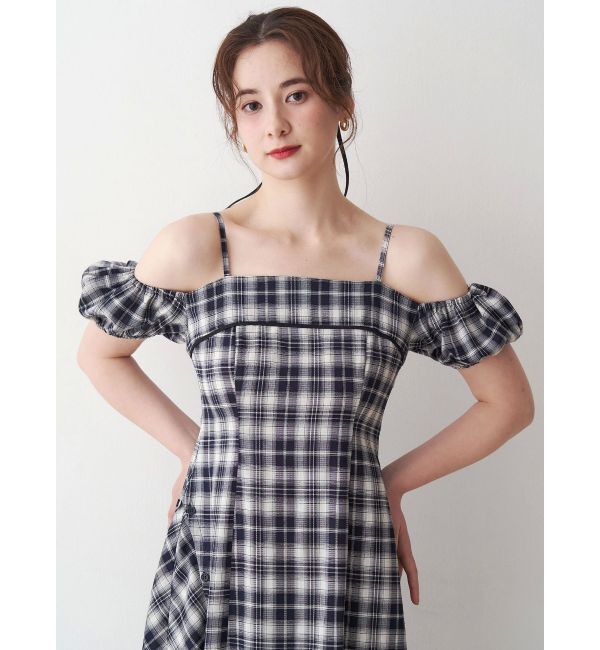 CALNAMUR「２ＷＡＹチェックロングワンピース」|ワンピース|