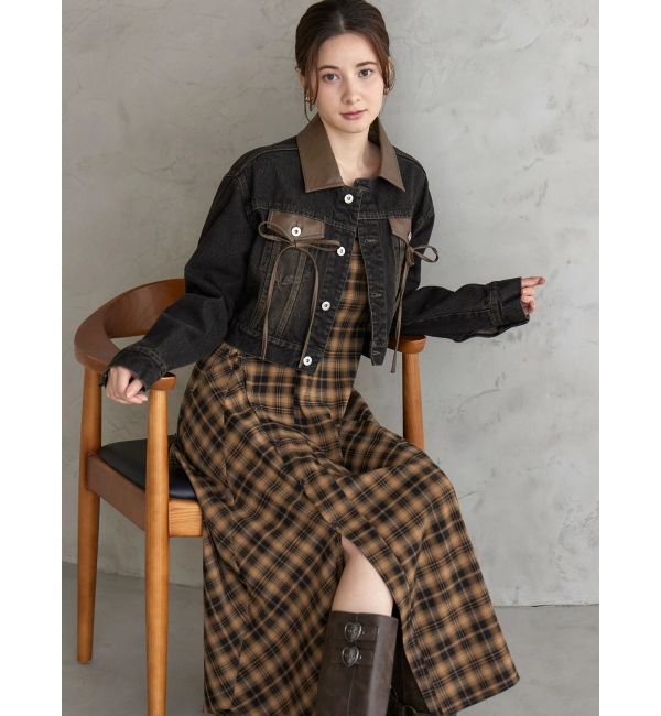 CALNAMUR「２ＷＡＹチェックロングワンピース」|ワンピース|