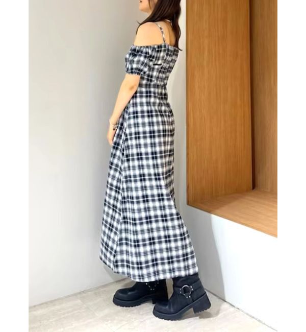 CALNAMUR「２ＷＡＹチェックロングワンピース」|ワンピース|