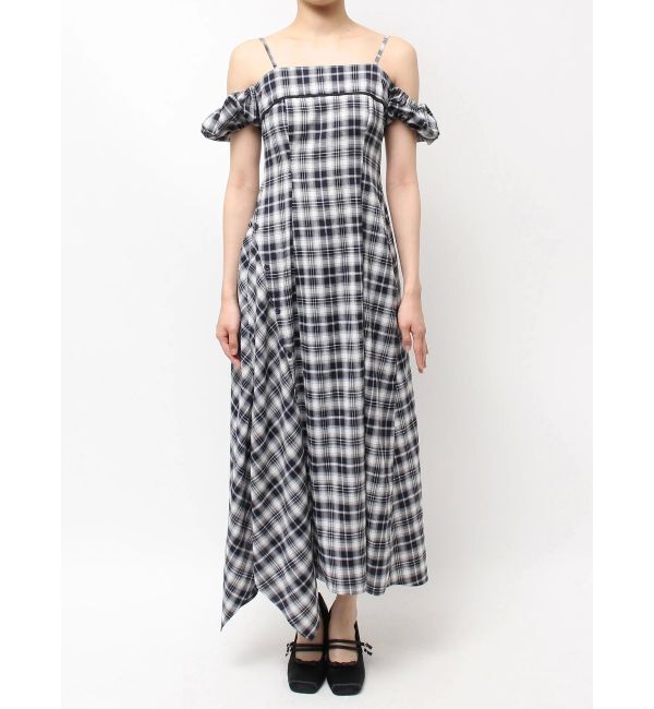 CALNAMUR「２ＷＡＹチェックロングワンピース」|ワンピース|