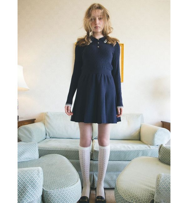 CALNAMUR「ニットプリーツワンピース」|ワンピース|