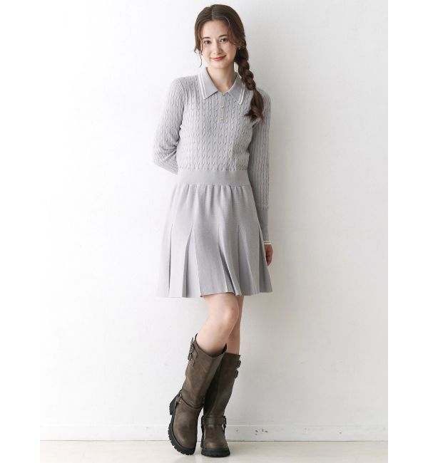 CALNAMUR「ニットプリーツワンピース」|ワンピース|