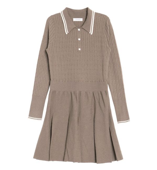 CALNAMUR「ニットプリーツワンピース」|ワンピース|