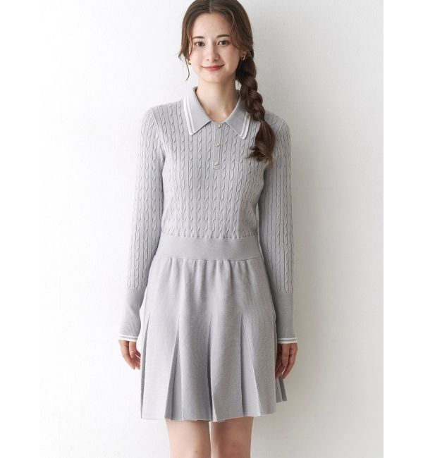 CALNAMUR「ニットプリーツワンピース」|ワンピース|