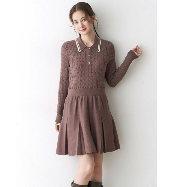 CALNAMUR「ニットプリーツワンピース」|ワンピース|