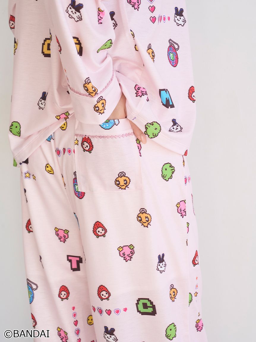 SNIDEL HOME「【WEB限定】【セット商品】【たまごっち】開襟シャツ＆ロングパンツSET」|ルームウェア|