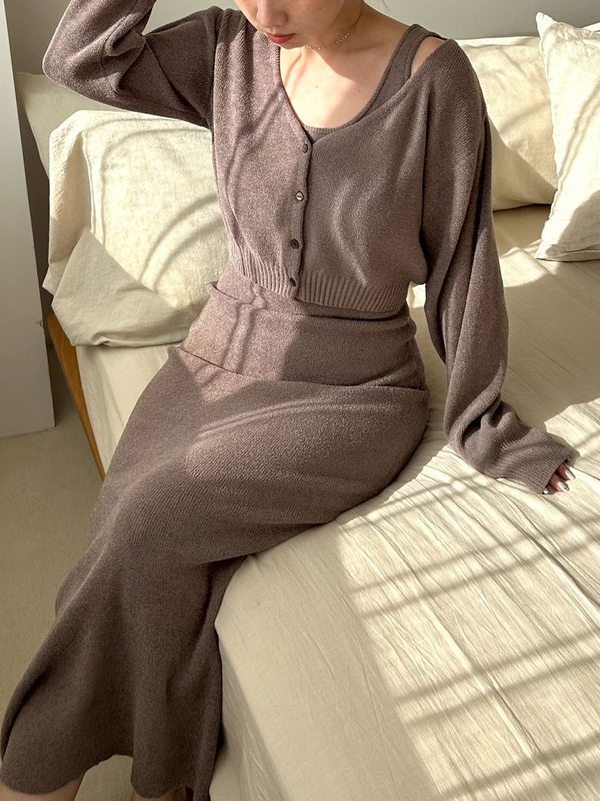 SNIDEL HOME「カーディガン&times;ワンピースセット」|ルームウェア|