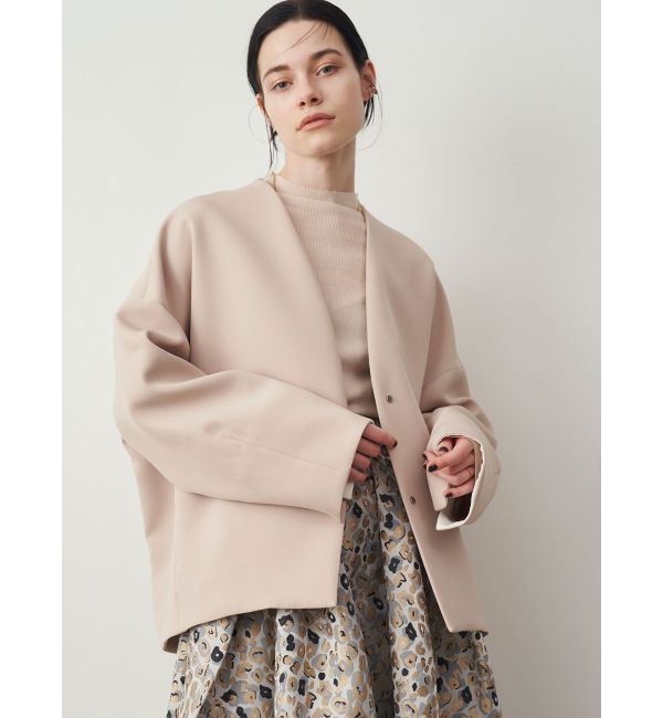 ELENDEEK「FORM SHORT CT」|ノーカラーコート|