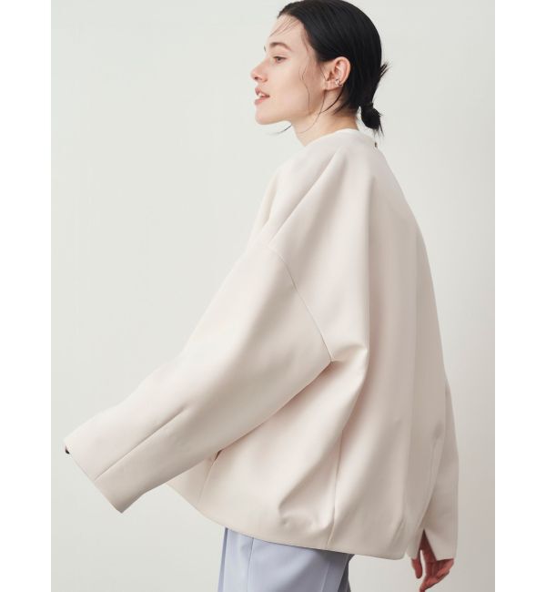 ELENDEEK「FORM SHORT CT」|ノーカラーコート|