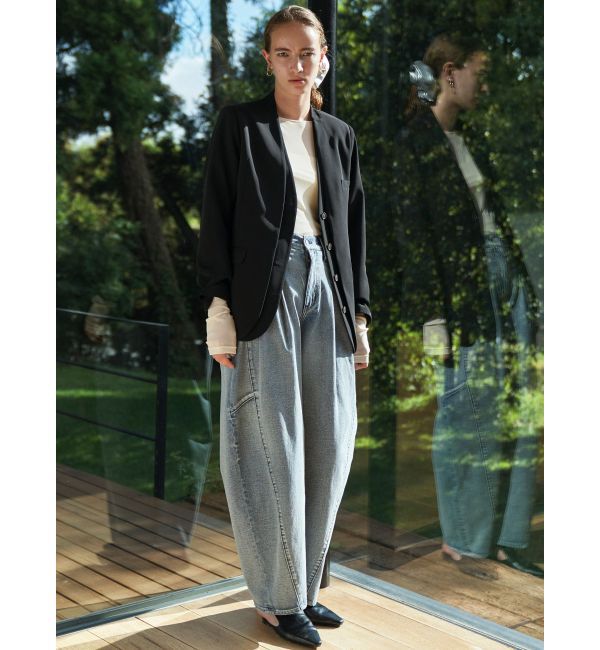 ELENDEEK「LAYERED COLLARLESS JK」|ノーカラージャケット|