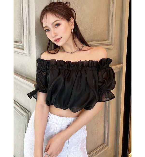 RESEXXY「クロップドオフショルトップス」|シャツ・ブラウス|