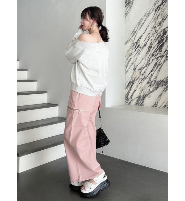 dazzlin「【CALNAMURコラボ】カルミアプリント オフショルダー プルオーバー」|スウェット・ジャージ|