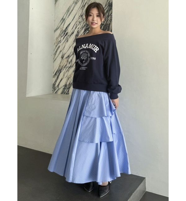 dazzlin「【CALNAMURコラボ】カルミアプリント オフショルダー プルオーバー」|スウェット・ジャージ|