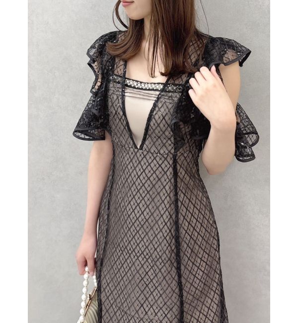 dazzlin「2WAYスリーブバリエーションレースドレス」|ワンピース|