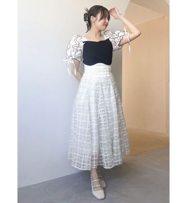 dazzlin「コルセットボリューミーフレアスカート」|スカート|