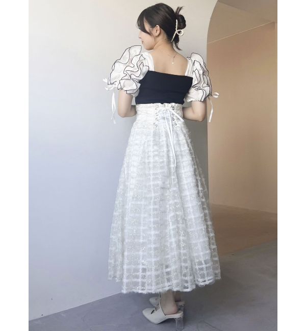 dazzlin「コルセットボリューミーフレアスカート」|スカート|