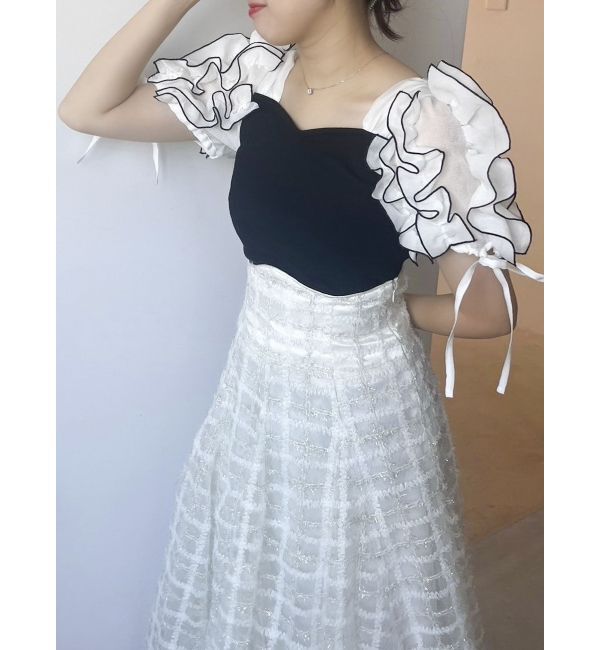 dazzlin「コルセットボリューミーフレアスカート」|スカート|