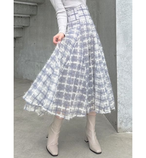 dazzlin「コルセットボリューミーフレアスカート」|スカート|パープル