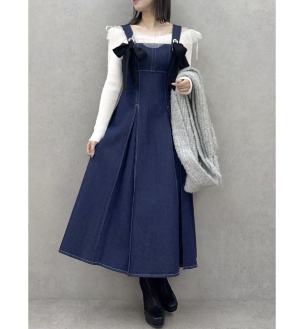 dazzlin「フロントツインリボンジャンスカ」|ワンピース|