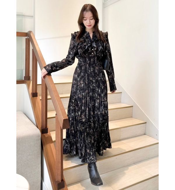 dazzlin「フラワープリーツワンピース」|ワンピース|