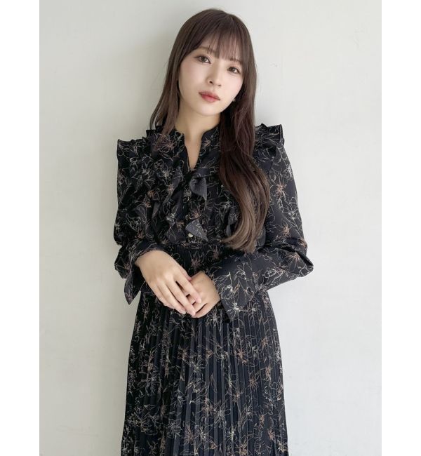 dazzlin「フラワープリーツワンピース」|ワンピース|