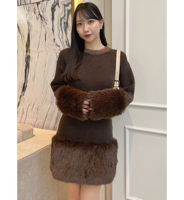 dazzlin「ファーニットワンピース」|ワンピース|