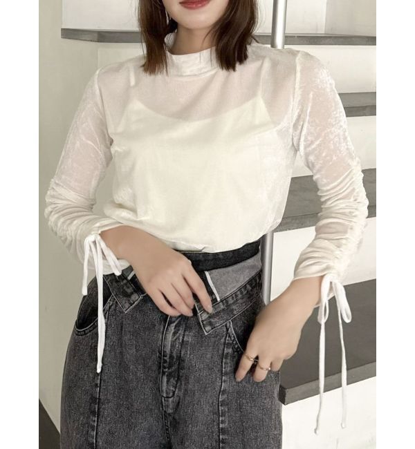 dazzlin「シアーベロアトップス」|Tシャツ・カットソー|