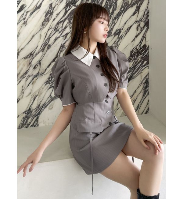 dazzlin「ジャケットライクレイヤードミニワンピース」|ワンピース|