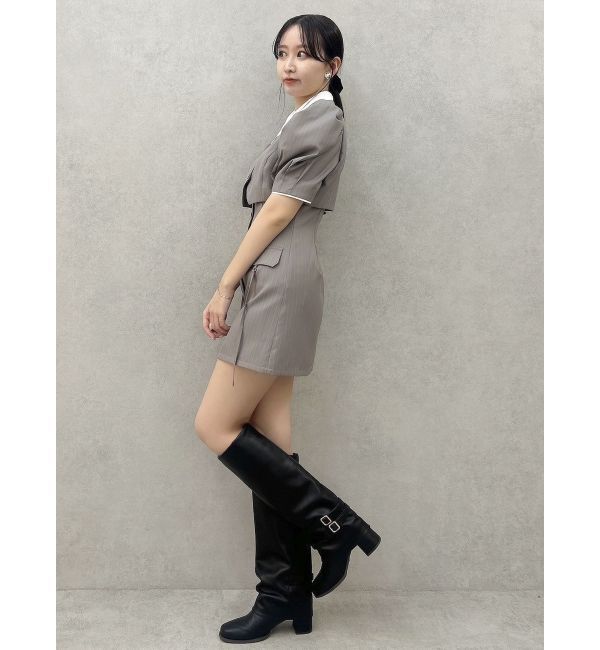 dazzlin「ジャケットライクレイヤードミニワンピース」|ワンピース|