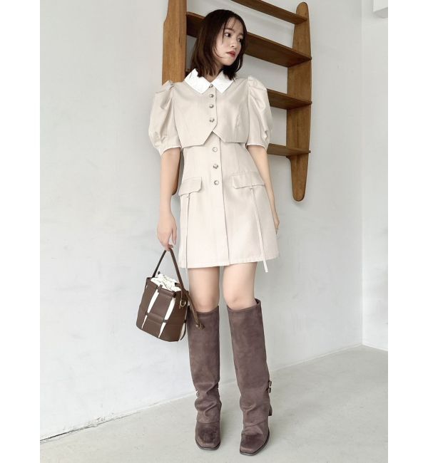 dazzlin「ジャケットライクレイヤードミニワンピース」|ワンピース|