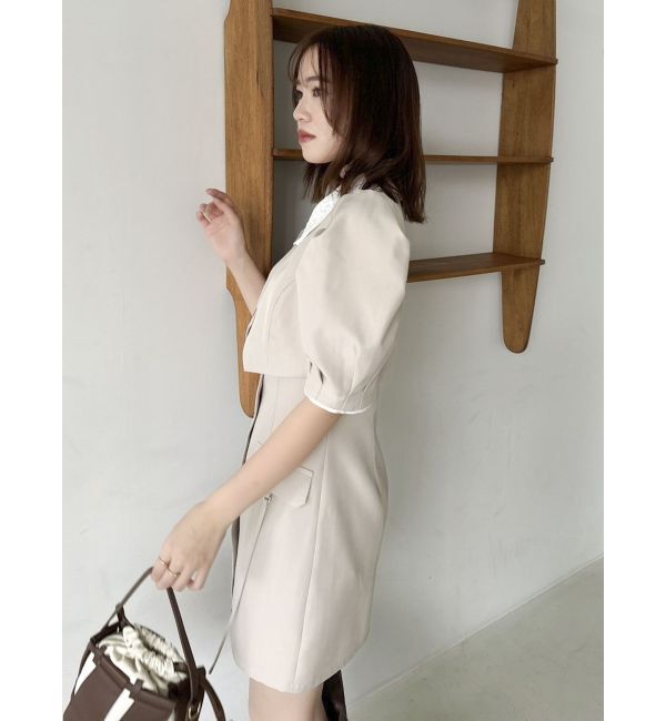 dazzlin「ジャケットライクレイヤードミニワンピース」|ワンピース|