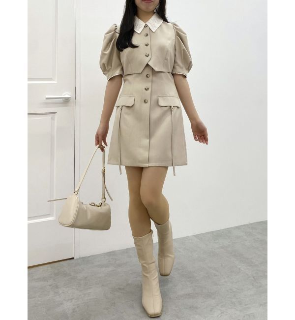 dazzlin「ジャケットライクレイヤードミニワンピース」|ワンピース|