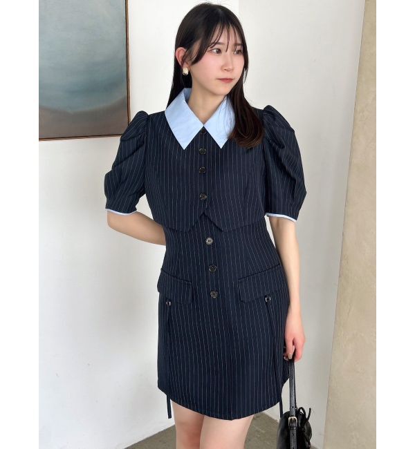 dazzlin「ジャケットライクレイヤードミニワンピース」|ワンピース|