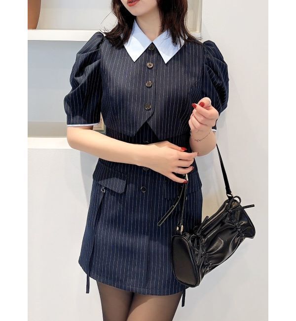 dazzlin「ジャケットライクレイヤードミニワンピース」|ワンピース|