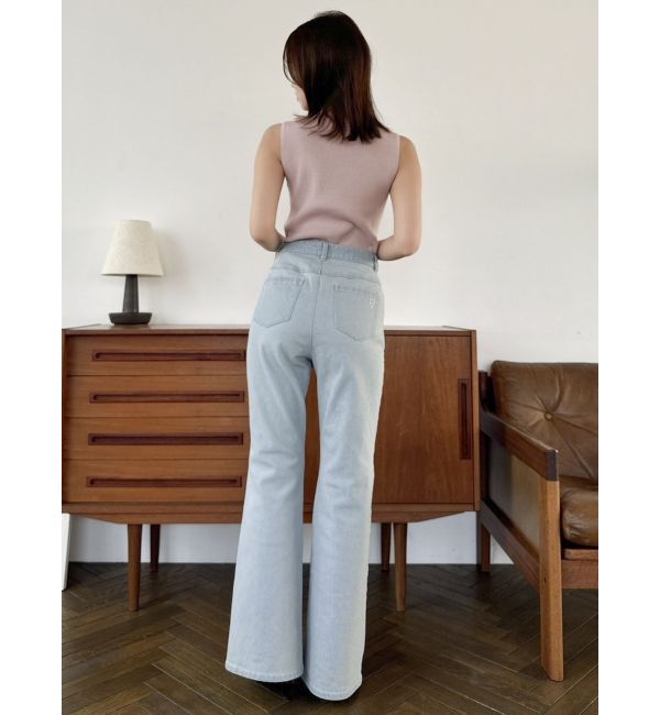 dazzlin「スリットフレアデニムパンツ」|デニム|