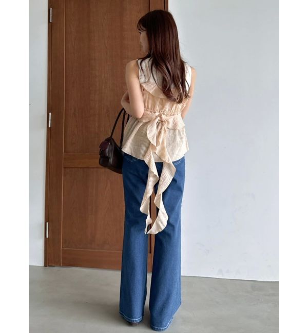 dazzlin「スリットフレアデニムパンツ」|デニム|