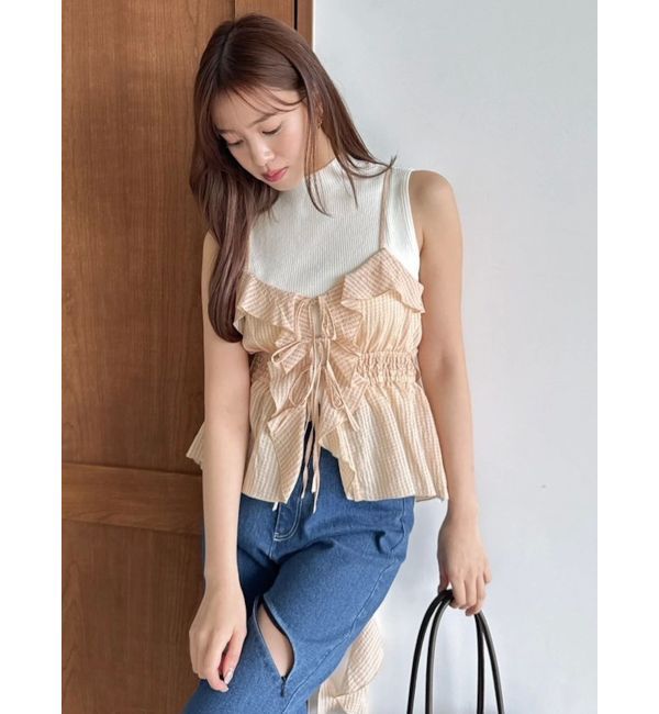 dazzlin「スリットフレアデニムパンツ」|デニム|