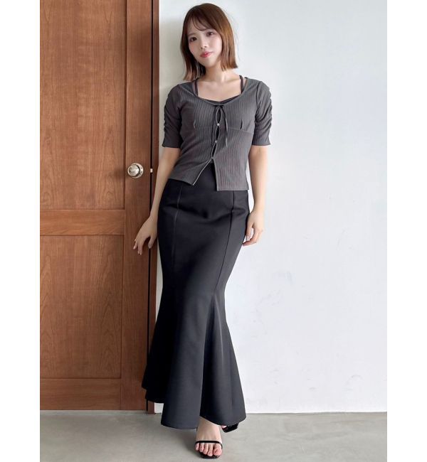 dazzlin「カーデタイトリボンカットトップス」|Tシャツ・カットソー|