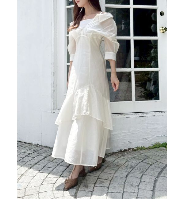 dazzlin「レイヤードシャツドッキングワンピース」|ワンピース|