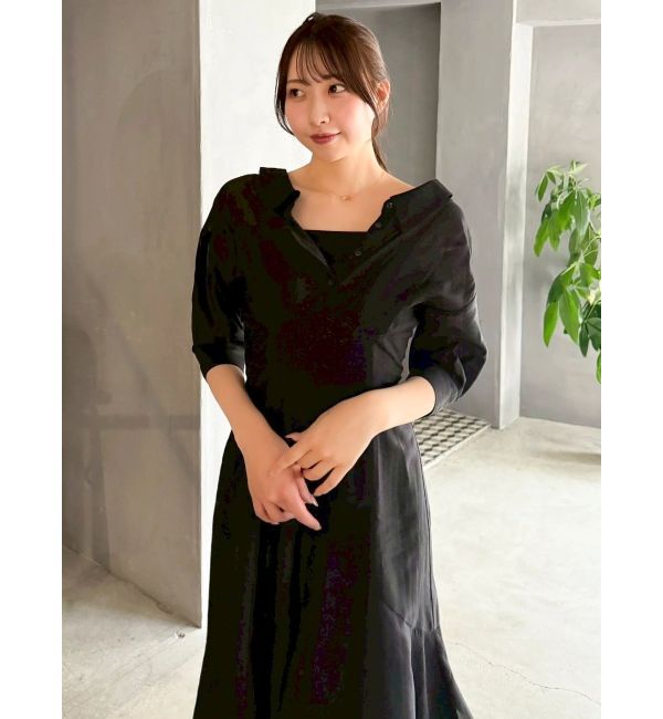 dazzlin「レイヤードシャツドッキングワンピース」|ワンピース|