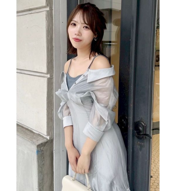 dazzlin「レイヤードシャツドッキングワンピース」|ワンピース|