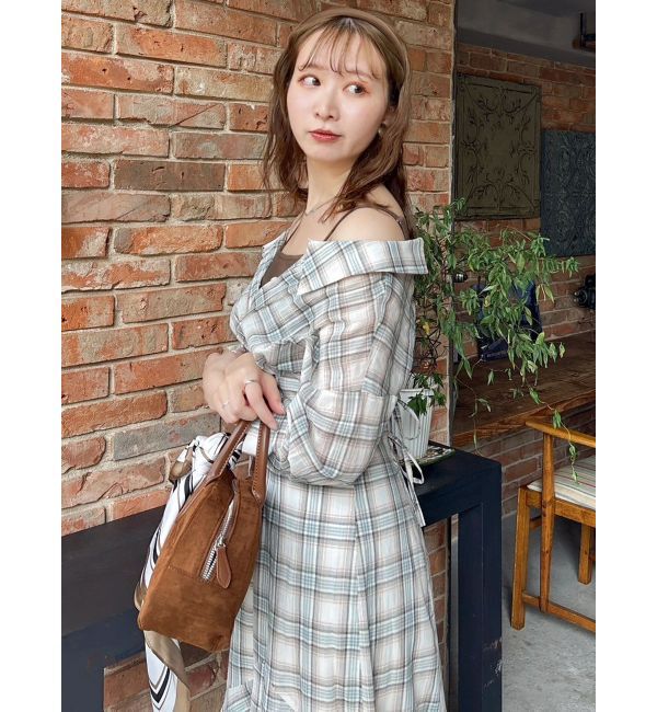 dazzlin「レイヤードシャツドッキングワンピース」|ワンピース|