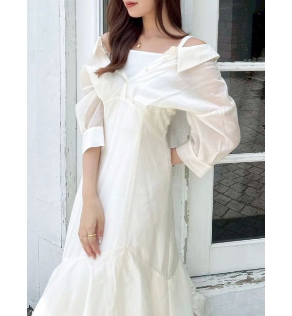 dazzlin「レイヤードシャツドッキングワンピース」|ワンピース|