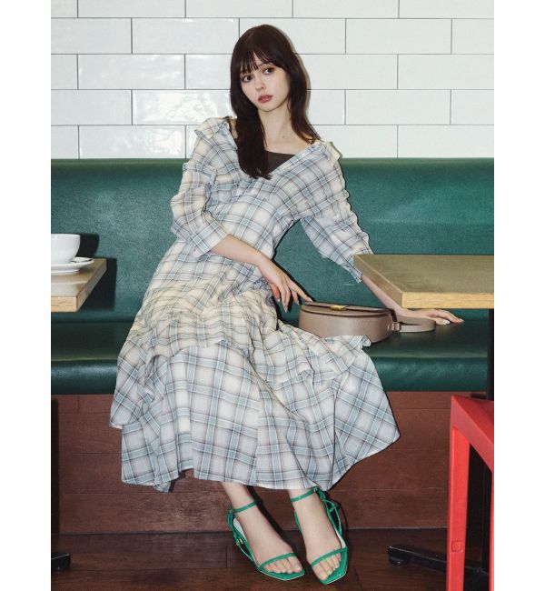 dazzlin「レイヤードシャツドッキングワンピース」|ワンピース|ミックス