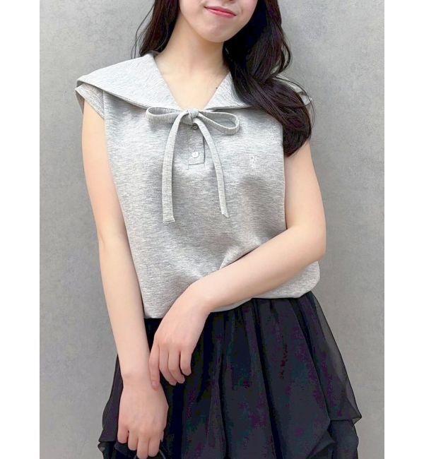 dazzlin「【WEB限定追加】セーラーカラースウェット」|Tシャツ・カットソー|グレー