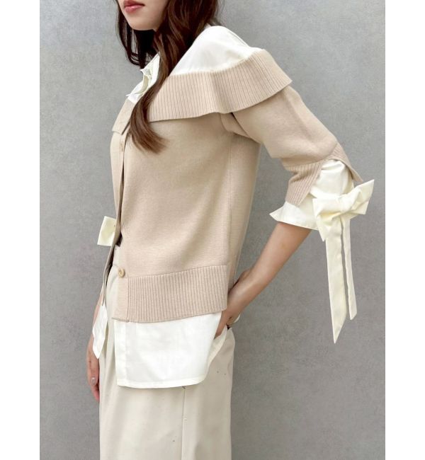 dazzlin「シャツレイヤードライクニットトップス」|ニット・セーター|