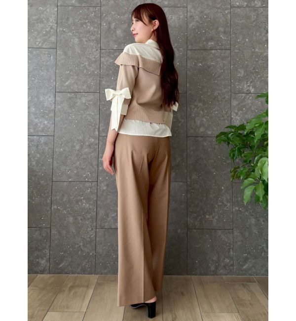 dazzlin「シャツレイヤードライクニットトップス」|ニット・セーター|