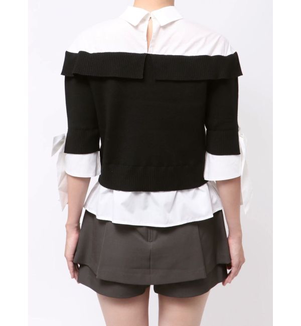 dazzlin「シャツレイヤードライクニットトップス」|ニット・セーター|